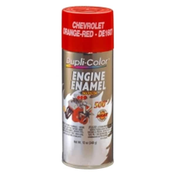 Krylon DE1607 12 oz Engine Enamel Paint, Chevrolet Orange Red DUPDE1607 - main